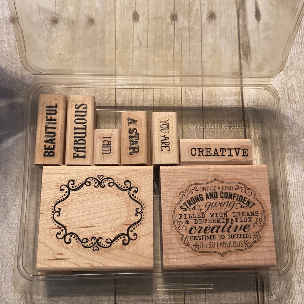 StampinUp wood block stamp set I AM - Convention set!